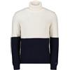 SUN 68 MAGLIONE DOLCEVITA LANA E COTONE COLORBLOCK