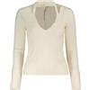 GUESS Donna Guess Maglione Scollo V Costine Aline Donna