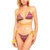 4GIVENESS BIKINI TRIANGOLO E SLIP LACCETTI CHEVRON DONNA