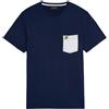LYLE & SCOTT T SHIRT TASCHINO A CONTRASTO LOGO RICAMATO