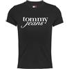 TOMMY JEANS T SHIRT ESSENTIAL LOGO DONNA