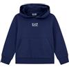 EA7 EMPORIO ARMANI FELPA CON CAPPUCCIO CORE GARZATA BAMBINO