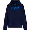 EA7 EMPORIO ARMANI FELPA CON CAPPUCCIO LOGO BARRED