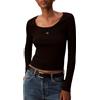CALVIN KLEIN Donna Calvin Klein T Shirt Ls Woven Label Donna