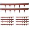 Relaxdays Bordura Flessibile in Acciaio Corten, Set da 10, per aiuole e Prato, Marrone 100x0,2 cm