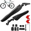 FANNAS Parafango Bici Adatto per Mountain Bike da 24-29 Pollici Universale MTB Bicicletta Pneumatic Parafango Posteriore Anteriore Biciclette Mountain Bike Parafanghi Regolabile Accessori Set