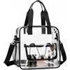 Eulihent Borsa Trasparente Donna Borsa Trasparente per Lavoro, PVC Clear Tote Bag Clear Bag Approvato Dallo Stadio per Giochi Sportivi e Concerti (30x30x13 cm)