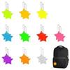QEEYON Riflettore Pendente,20 Pezzi Bambini Riflettore Pendente,Stella Riflettore di Sicurezza per Portachiavi Riflettente Borsa Scuola Zaino Ciclismo Corsa (10 Colori)