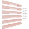 Poliplast - Set da 6 Maniglie, Design lineare moderno per Cucina, Armadio e Cassetti, per Bambini, Articolo 58B, Verniciato a mano, Colore Rosa Salmone