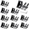 GETLITOOL 10pz Staffa Angolare di Fissaggio in Alluminio 35x35x28mm per Profilo 3030 3060, Set 10X Bretelle ad Angolo Giunzione Raccordo Profilato con 20 Viti 20 Dadi per DIY Modulo 30x30 30x60 - Nero