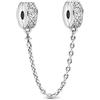 WEIMU Charms Ferma-perle in vero argento sterling 925 per bracciali, ferma-ciondoli per braccialetti con perle, perle ferma-ciondoli, m, Argento sterling, Zirconia cubica