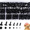 NONE 50/100 pz Bulbo Oculare di Plastica Nera Peluche Occhi di Sicurezza Amigurumi per I Giocattoli Per Bambini Fai Da Te Giocattolo Divertente Occhi Animale bambola Accessorie 5-14mm
