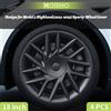 MOTENIO Set di 4 Copricerchi per Tesla Model 3 Highland (2023-2026), 18 Pollici, Stile Sportivo, Copertura Completa del Cerchio, Accessori Auto