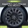 MOTENIO Set di 4 Copricerchi da 18 Pollici Stile Turbina per Tesla Model 3 Highland (2023-2026), Copricerchio di Ricambio ad Alte Prestazioni