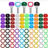 NONE 10 pz 24 pz 32 pz Colore Manicotto Chiave Colore Misto Morbido Silicone Elastico Portachiavi Marcatura per Distinguere La Chiave per il Pendente Chiave FAI DA TE