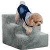 PawHut Scala PawHut per Cani a 3 Gradini, Scala per Gatti Antiscivolo per Animali Domestici con Copertura Rimovibile e Lavabile