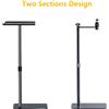 SH Supporto regolabile per proiettore SH, altezza 128 cm, con vassoio o braccio flessibile con vite da 1/4, adatto per montaggio a soffitto universale per proiettori