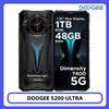 DOOGEE S200 Ultra 5G Telefono Rugged 48GB 1TB Effetto Luminoso Display Posteriore da 1.34" Dimensity 7400 11000mAh 66W NFC WiFi6E Smartphone