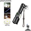 JIASHUAIXIN Torcia LED JIASHUAIXIN con Laser Bianco ad Alta Potenza, Display Digitale Type-C, Magnete Forte, Luce Laterale COB, Doppio Interruttore