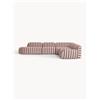 Westwing Collection Divano angolare componibile XL a righe con chaise longue Wolke