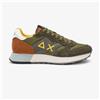 SUN68 Scarpe Sneakers Sun68 Jaki 2.0 Solid in nylon e suede da Uomo rif. Z36115, Verde