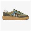 SUN68 Scarpe Sneakers Sun68 Luis in tela e suede da Uomo rif. Z36149, Verde