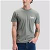 Lee T-shirt Lee Girocollo Con Logo da uomo rif. 112376462, Verde