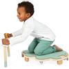 Janod - Foglia su Rotelle Sweet Cocoon - Tavoletta su Ruote in Legno FSC - Sviluppa l'Equilibrio - Gioco di Abilità per Bambini dai 4 Anni, J04041