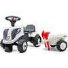 Falk - Trattore Valtra con rimorchio - Da 12 mesi - Made in France - Pala e rastrello Incluso - 2 stili di personalizzazione - Targa personalizzabile - 240C