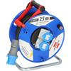 Brennenstuhl Garant CEE 2 IP44 - Avvolgicavo industriale/cantiere, 25 m (H07RN-F 3G2,5, avvolgicavo con 2 prese CEE, per uso costante in esterni, IP44, prodotto in Germania), colore: Blu