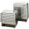 D.L. SERVICE Scaldapiatti elettrico a 10 Piastre 27 x 15 con Termostato - cm 40 x 21.5 x 47.5 h