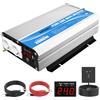 GIANDEL Invertitore da 24 V a 230 V, sinus puro, 2000 W, convertitore di tensione per camper, camion, convertitore con indicatore LED, telecomando, due prese UE e USB da 2,4 A