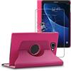 ebestStar - Cover per Samsung Galaxy Tab A6 A 10.1 (2018, 2016) T580 T585, Custodia Protezione Rotazione 360, Pelle PU, Rosa + Vetro Temperato