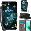 PHINIENLAND Cover per Honor 400 Lite / X70i Case PU Pelle Custodia [Kickstand] [Chiusura magnetica] [Slot per Schede], Portafoglio Flip Custodia per Honor 400 Lite,Farfalla