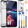 ARSSLY LCD Display per Xiaomi Poco M3 M2010J19CG / Redmi 9T M2010J19SG Schermo Touch Digitizer Vetro di Ricambio con Riparazione Kit (Nero con Cornice)