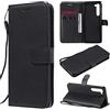 senza marchio Compatibile con MOTOROLA MOTO EDGE (6.7) Custodia COVER protezione LIBRO STAND GEL magnete interno eco pelle portafoglio porta vano card (Nero)