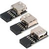 cablecc 3 pz/set scheda madre 9 pin/10 pin pannello frontale header femmina a singolo adattatore USB 2.0 femmina verticale angolato 90 gradi