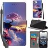 PHINIENLAND Cover per iPhone 16e / 17e Case PU Pelle Custodia [Kickstand] [Chiusura magnetica] [Slot per Schede], Portafoglio Flip Custodia per iPhone 17e,Montagna