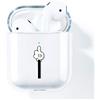 AKABEILA Cover AirPods Silicone, Custodia AirPods 2 Trasparente, Compatibile con Apple AirPods 2 & 1 Cover Custodia Protettiva per Air Pods [LED Frontale Visibile] Carino Protettiva, Dita