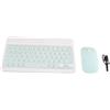 Bewinner Tastiera e Mouse fili, Set Tastiera Bluetooth da 10 Pollici Ricarica USB Tastiera Ultra Sottile e Silenziosa con Mouse 1600 DPI per PC, Laptop(Verde)