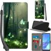Haninsuze Cover per Oppo A53s Custodia Cover Pelle Libro Portafoglio con Porta Carte Magnetica Protezione Antiurto Cuoio Flip Case Custodia Cover per Oppo A53s, Farfalla