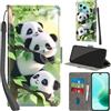 PHINIENLAND Cover per Honor 400 Lite / X70i Case PU Pelle Custodia [Kickstand] [Chiusura magnetica] [Slot per Schede], Portafoglio Flip Custodia per Honor 400 Lite,Panda
