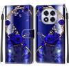 KENHONER Cover Compatibile con Xiaomi Redmi Note 14 Pro, Premium Pelle PU Portafoglio Flip Libro Custodia per Redmi Note 14 Pro Plus [Protezione Completa] - Farfalla