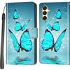 Haninsuze Cover per Samsung Galaxy A25 5G, Portafoglio PU Pelle, farfalla | Interno TPU Antiurto, Anti-Graffio, Fessura per Schede, Supporto Stand, Design Libro, Flip