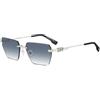 Dsquared2 D2 0102/S 010/08 Palladium - Rimless Geometrico con Lente Blu Sfumata