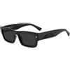 Dsquared2 Icon 0027/S 003/IR Matt Black - Rettangolare Opaco con Logo Icon