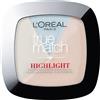 L'Oreal Paris, True Match Powder Glow Illuminator, polvere illuminante per viso, 102D/102W, oro