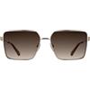 Calvin Klein Jeans Women's Sunglasses CKJ26201S - Rose Gold with Gradient Burgundy Mirror Gold Lens