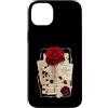 Mystery Red Flower Occult Emo Grunge Vib Custodia per iPhone 14 Plus An Enduring Trace Dark Academia Gothic Bleeding Rose Vintage