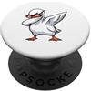 Funny Dabbing Goose with Sunglasses Divertente oca dabbing con occhiali da sole PopSockets PopGrip Adesivo